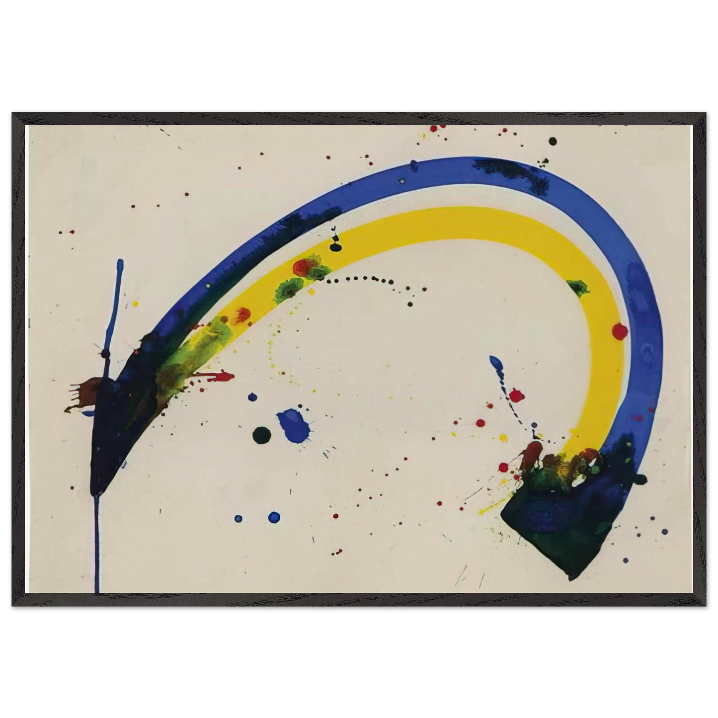 Untitled SF66-006 - Sam Francis Framed Art Print – Black Wooden Frame - Default Title - -Framed Art Print