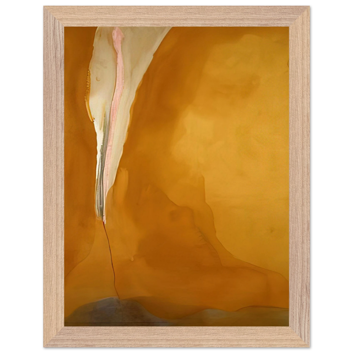 Helen Frankenthaler - Coral Wedge - 1972 Wall art - 40x40 cm / 16x16 inches - Premium Wooden Framed Poster With Fine Art Paper - White frame