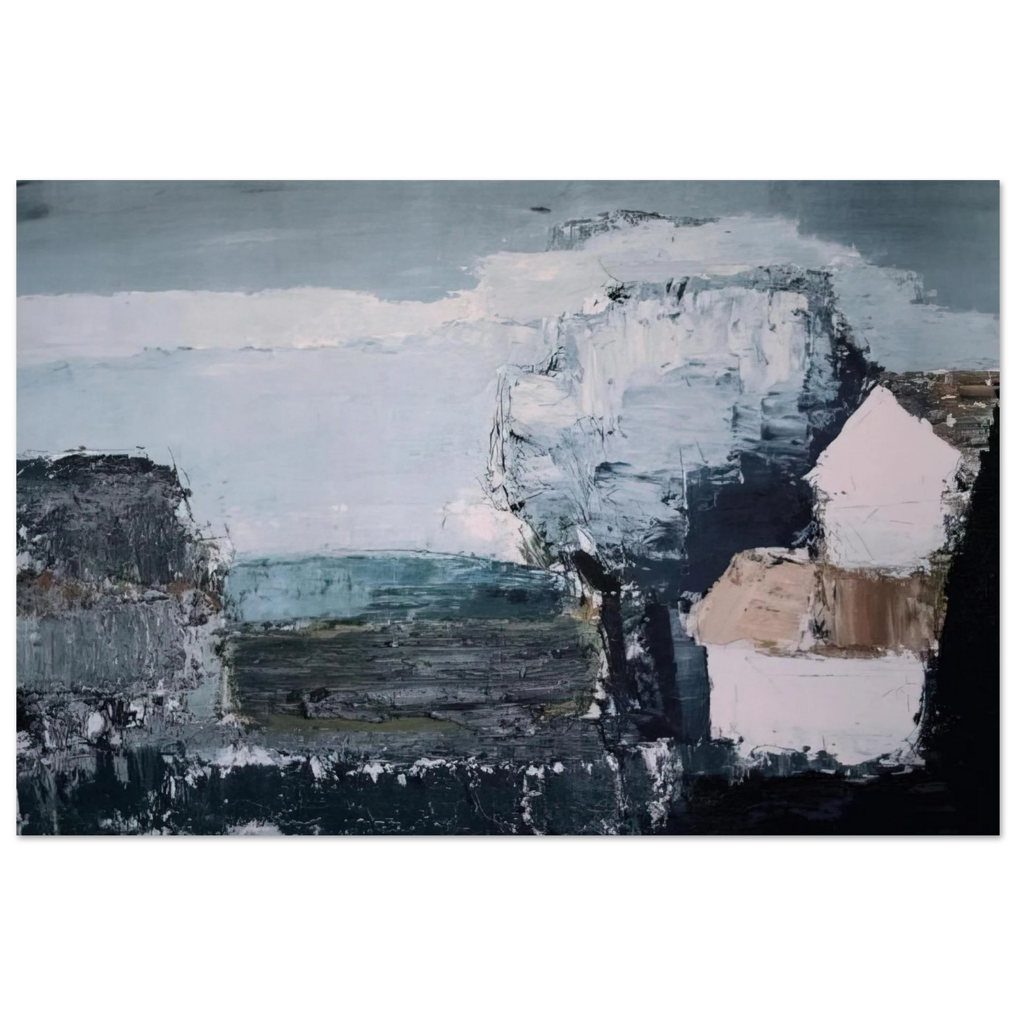 Nicolas de Stael - Paysage méditerranéen - 1953 Fine Art Poster - 40x60 cm / 16x24 inches