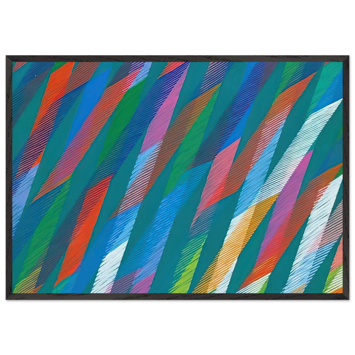 Irish - 1998 - Piero Dorazio 70x100 cm / 28x40 inches Framed Art Print – Black Wooden Frame