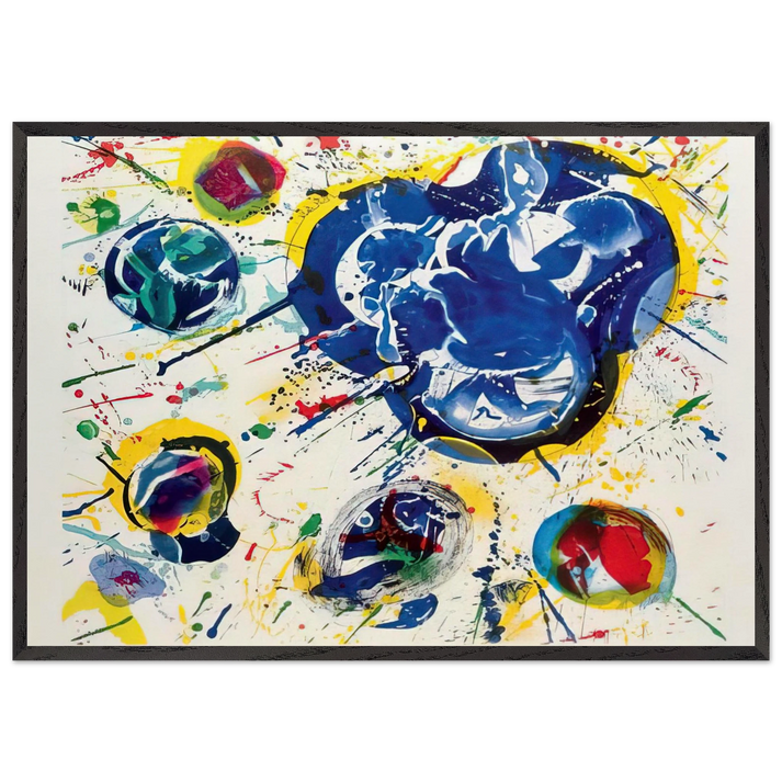 Untitled I L I 87 - Sam Francis 70x100 cm / 28x40 inches Framed Art Print – Black Wooden Frame