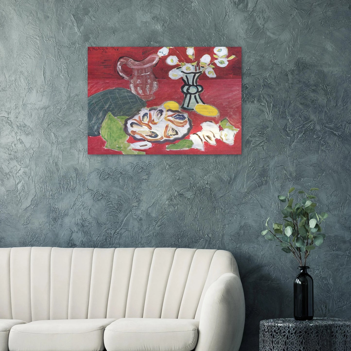 STILL LIFE WITH SHELLFISH 1940 - Henri Matisse Brushed Aluminum Print - 70x100 cm / 28x40 inches | Henri Matisse Aluminum Print | Henri Matisse Prints