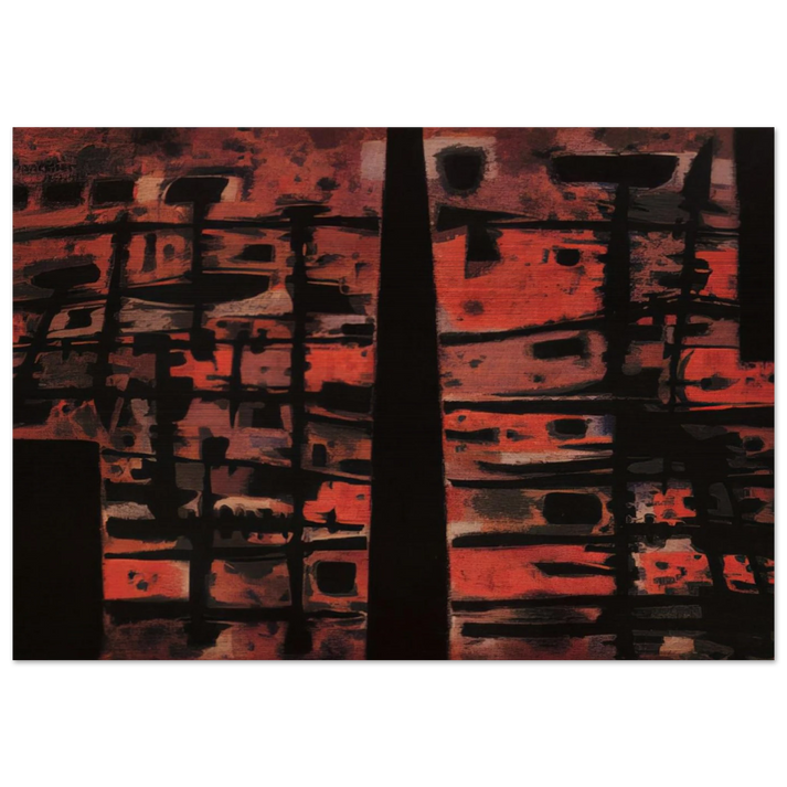 La Sixième Heure - 1958 - Alfred Manessier Brushed Aluminum Print - 70x100 cm / 28x40 inches | Alfred Manessier Aluminum Print | Alfred Manessier Prints