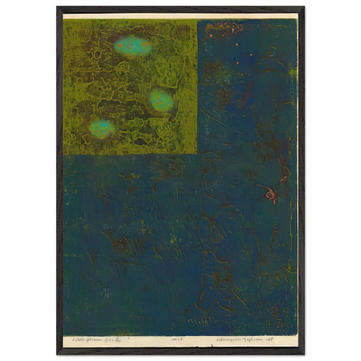 Little Flower - 1965 - Hiroyuki Tajima 70x100 cm / 28x40 inches Framed Art Print – Black Wooden Frame