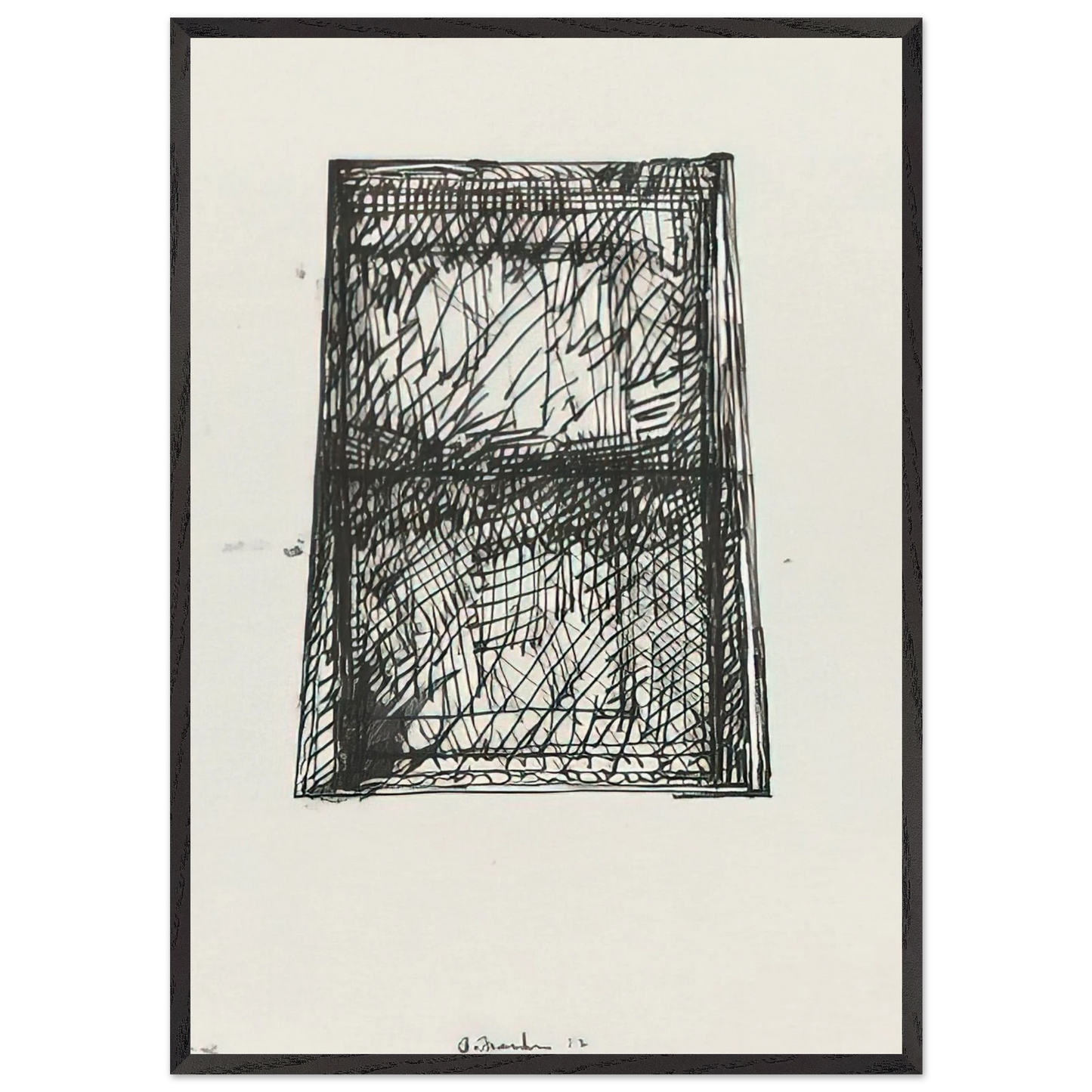 Suicide Notes - 1972 - Brice Marden 70x100 cm / 28x40 inches Framed Art Print – Black Wooden Frame