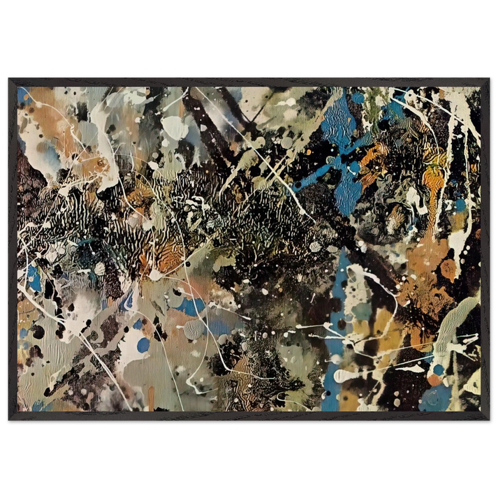 NOTDETECTED185248 - Jackson Pollock 70x100 cm / 28x40 inches Framed Art Print – Black Wooden Frame