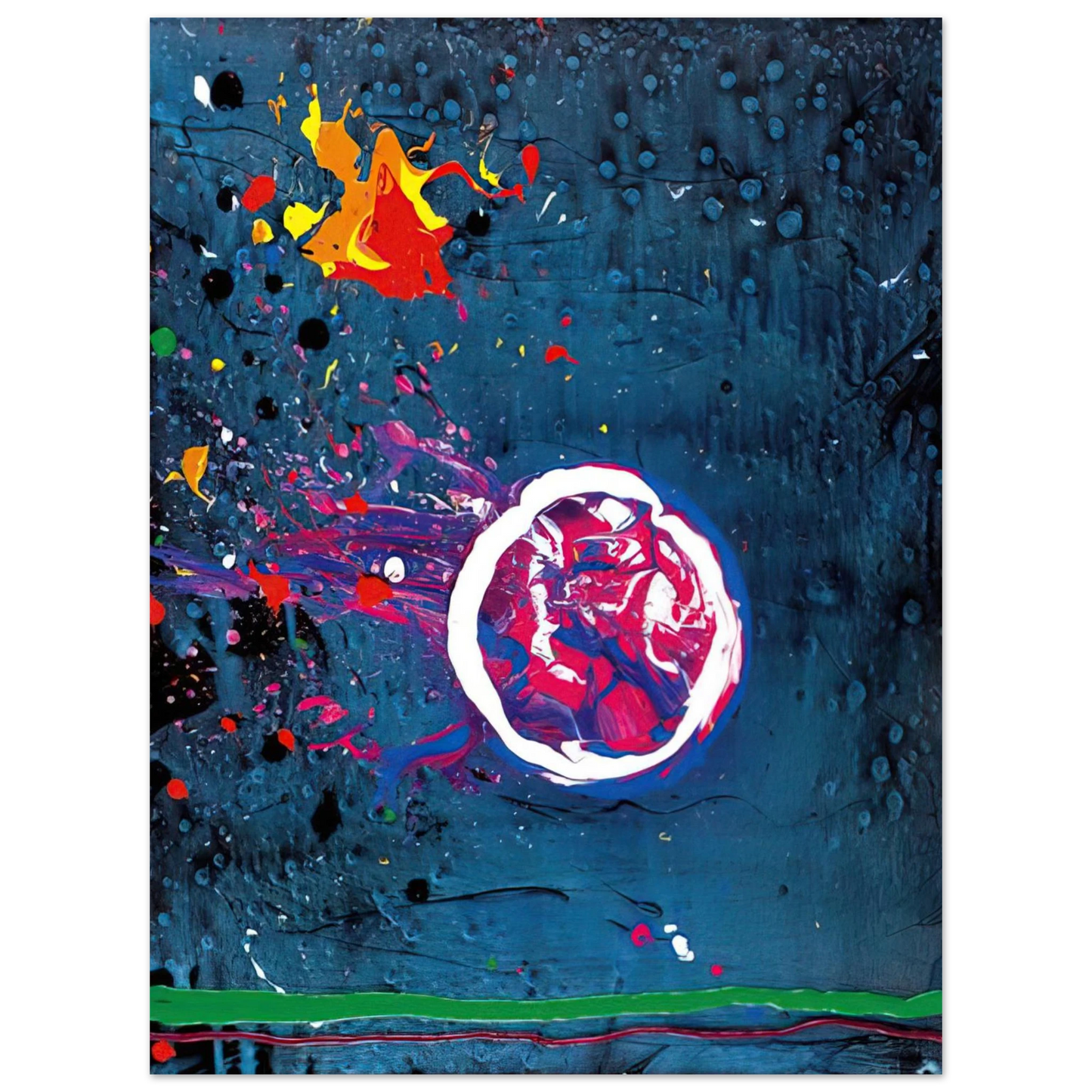 John Hoyland - Vincent's Moon - 11.7.07 - 2007 Fine Art Poster - Default Title