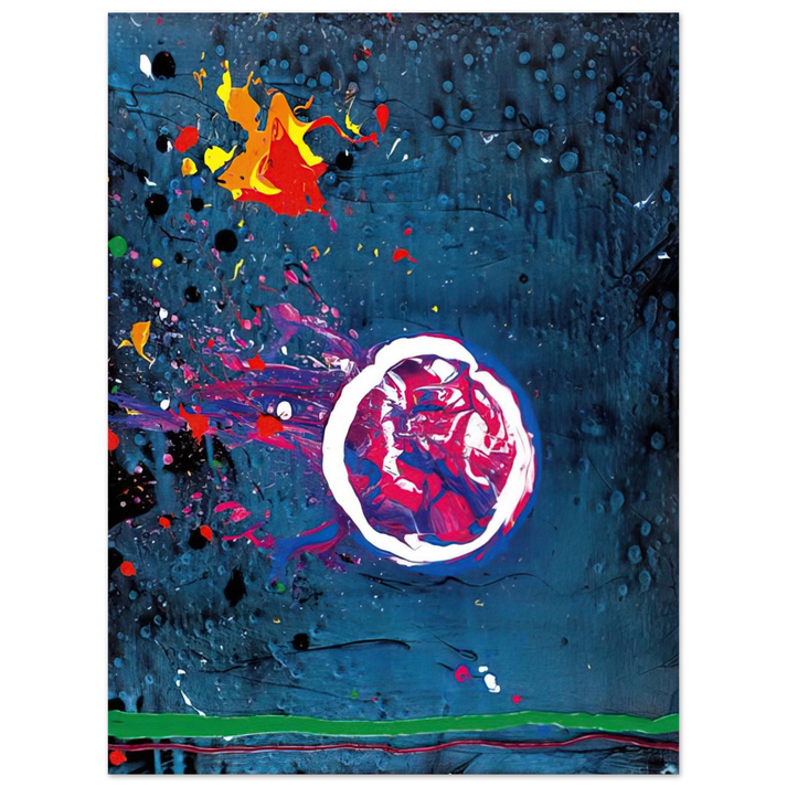 John Hoyland - Vincent's Moon - 11.7.07 - 2007 75x100 cm / 30x40inches Fine Art Poster