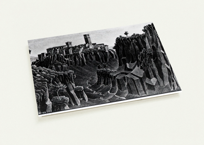 CIMINO BARBARANO By MC Escher Pack of 10 Post Cards | MC Escher Post Cards | A6 (10.5 x 14.8 cm) - 4.1 x 5.8 inches