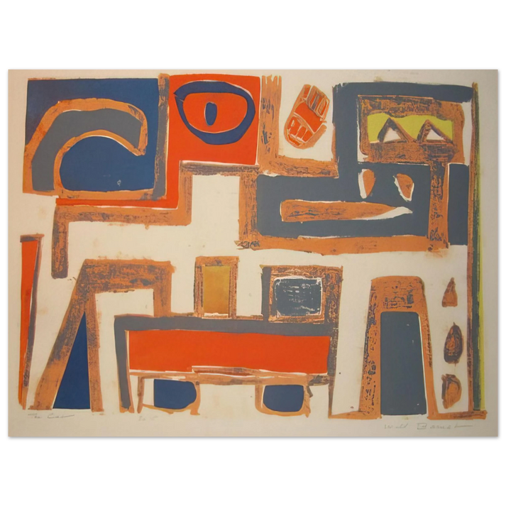 Will Barnet - The cat - 1956 United States 75x100 cm / 30x40inches Fine Art Poster