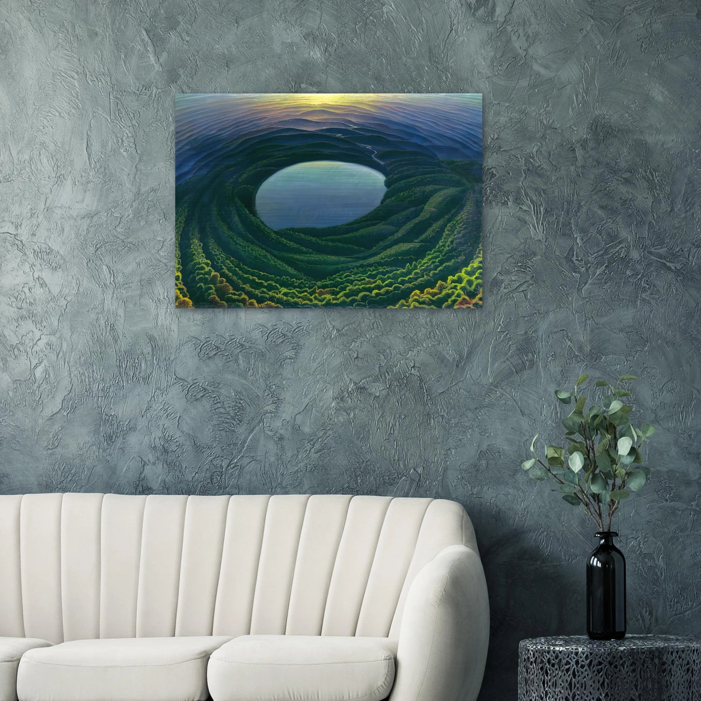 Lago umbro - 1942 - Gerardo Dottori Brushed Aluminum Print - 70x100 cm / 28x40 inches | Gerardo Dottori Aluminum Print | Gerardo Dottori Prints