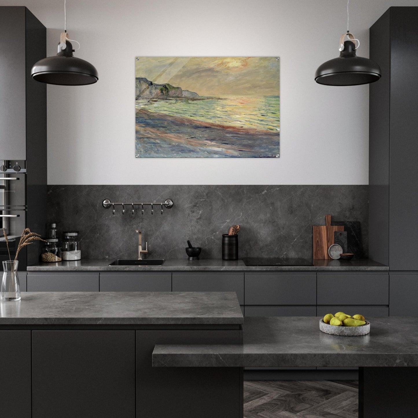 Pourville, Sunset - claude monet Acrylic Print - 70x100 cm / 28x40″ inches