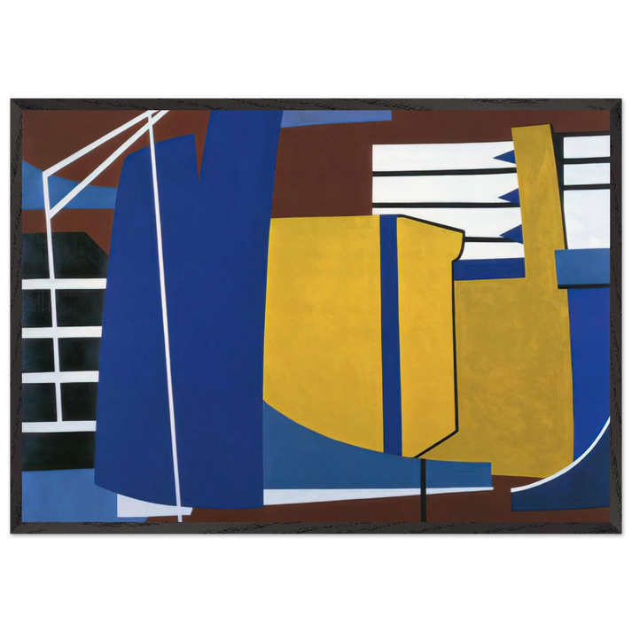 Nacelles Under Construction - 1946 - Ralston Crawford 70x100 cm / 28x40 inches Framed Art Print – Black Wooden Frame