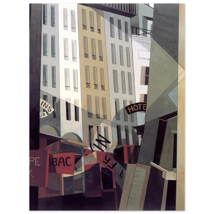 Charles Demuth - Rue du Singe Qui Pêche - 1921 75x100 cm / 30x40inches Fine Art Poster