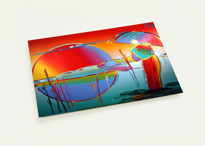 BUDDHA MOON MONK SUNRISE 1999 By Peter Max Pack of 10 Post Cards | Peter Max Post Cards | A6 (10.5 x 14.8 cm) - 4.1 x 5.8 inches