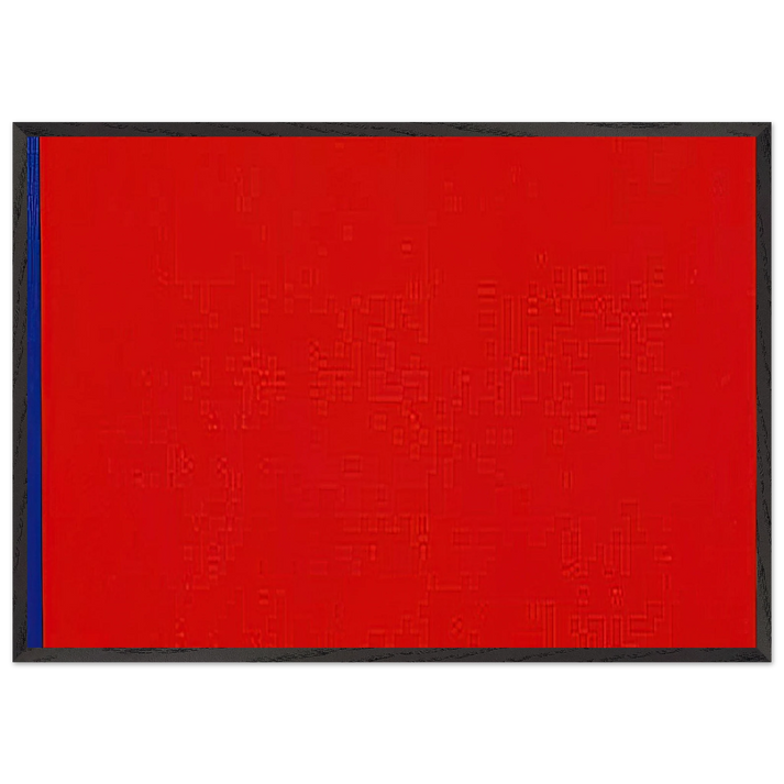 Whos Afraid of Red Yellow and Blue III - Barnett Newman 70x100 cm / 28x40 inches Framed Art Print – Black Wooden Frame