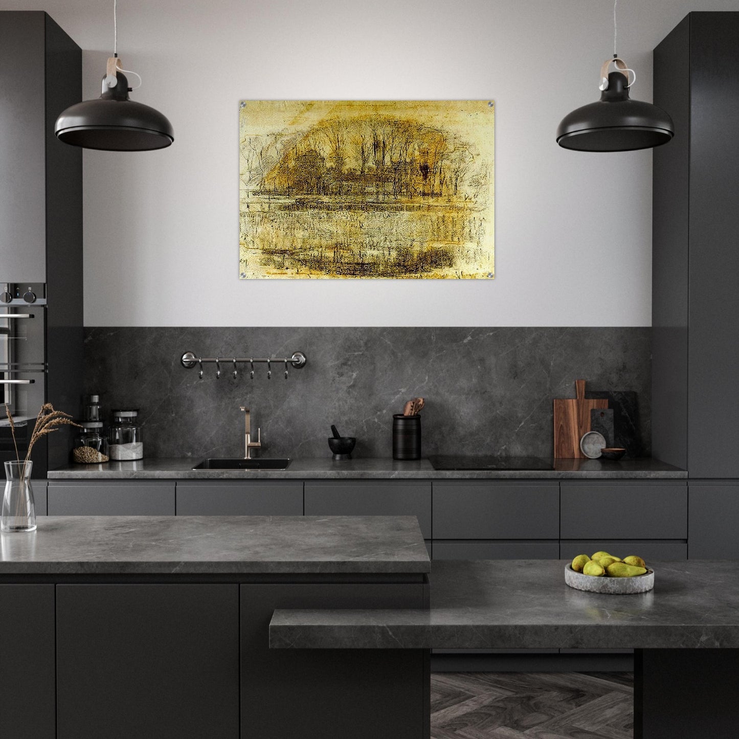 Geinrust Farm, Compositional Study - Piet Mondrian Acrylic Print - 70x100 cm / 28x40″ inches | Piet Mondrian Wall Art | Piet Mondrian Prints