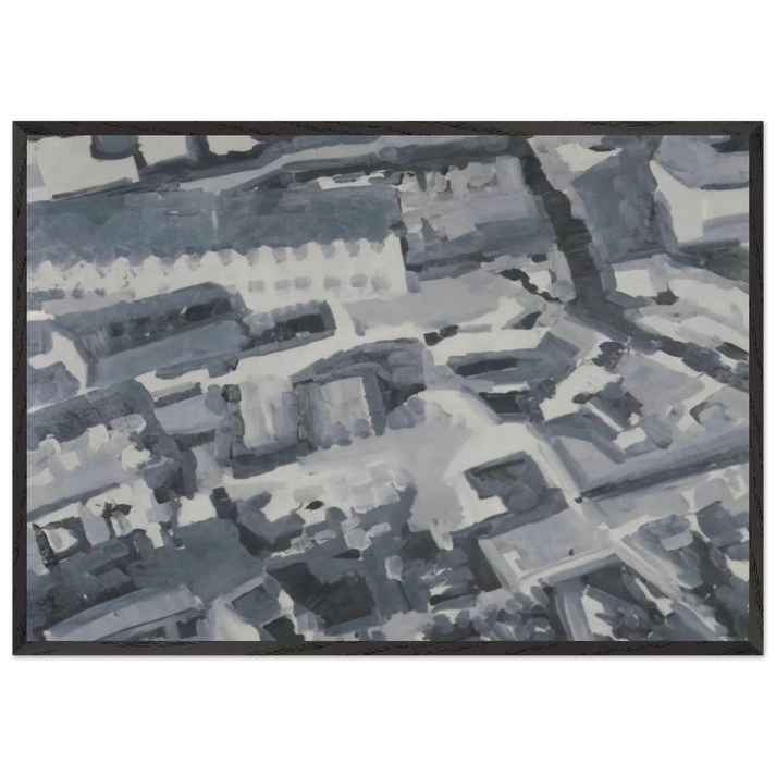 TOWNSCAPE M3 1968 - Gerhard Richter 70x100 cm / 28x40 inches Framed Art Print – Black Wooden Frame