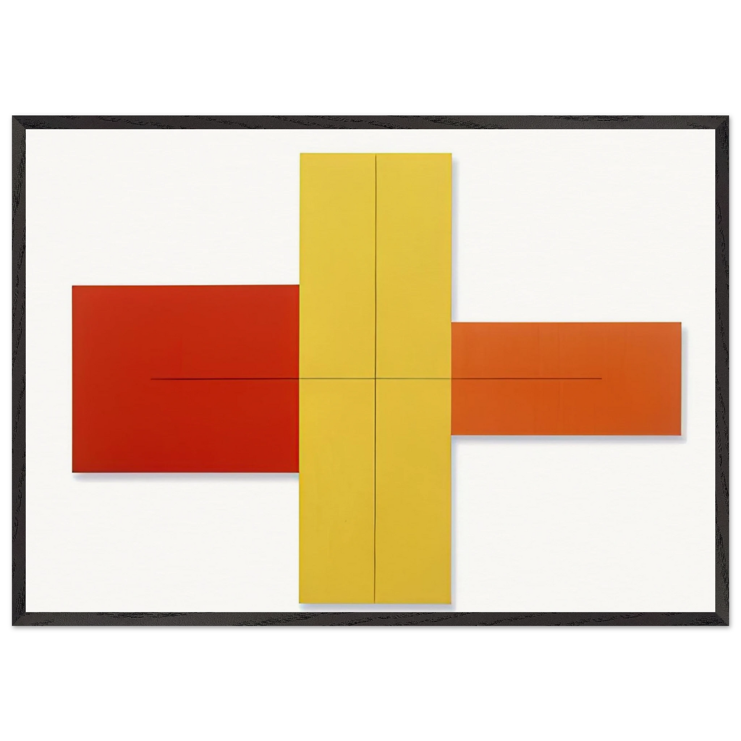 WITHIN RED YELLOW ORANGE 1981 - Robert Mangold Framed Art Print – Black Wooden Frame - Default Title - -Framed Art Print
