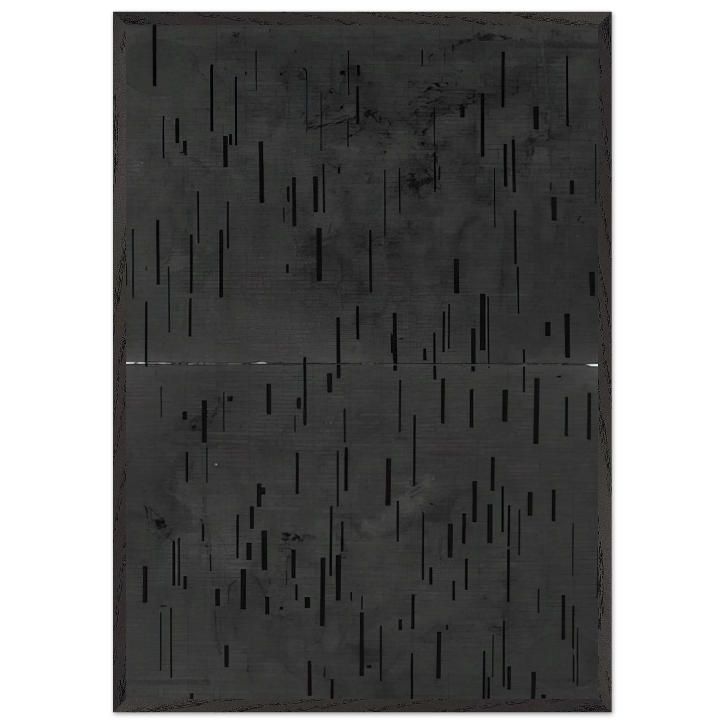 Global Village 1-36 - Abstract Expressionism - John Cage 70x100 cm / 28x40 inches Framed Art Print – Black Wooden Frame