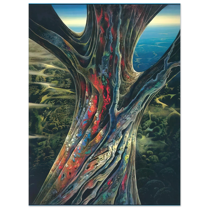 Eyvind Earle - The Great Jewel Tree 75x100 cm / 30x40inches Fine Art Poster
