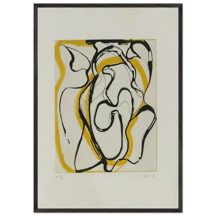 Untitled - Abstract Expressionism N2 - Brice Marden 70x100 cm / 28x40 inches Framed Art Print – Black Wooden Frame