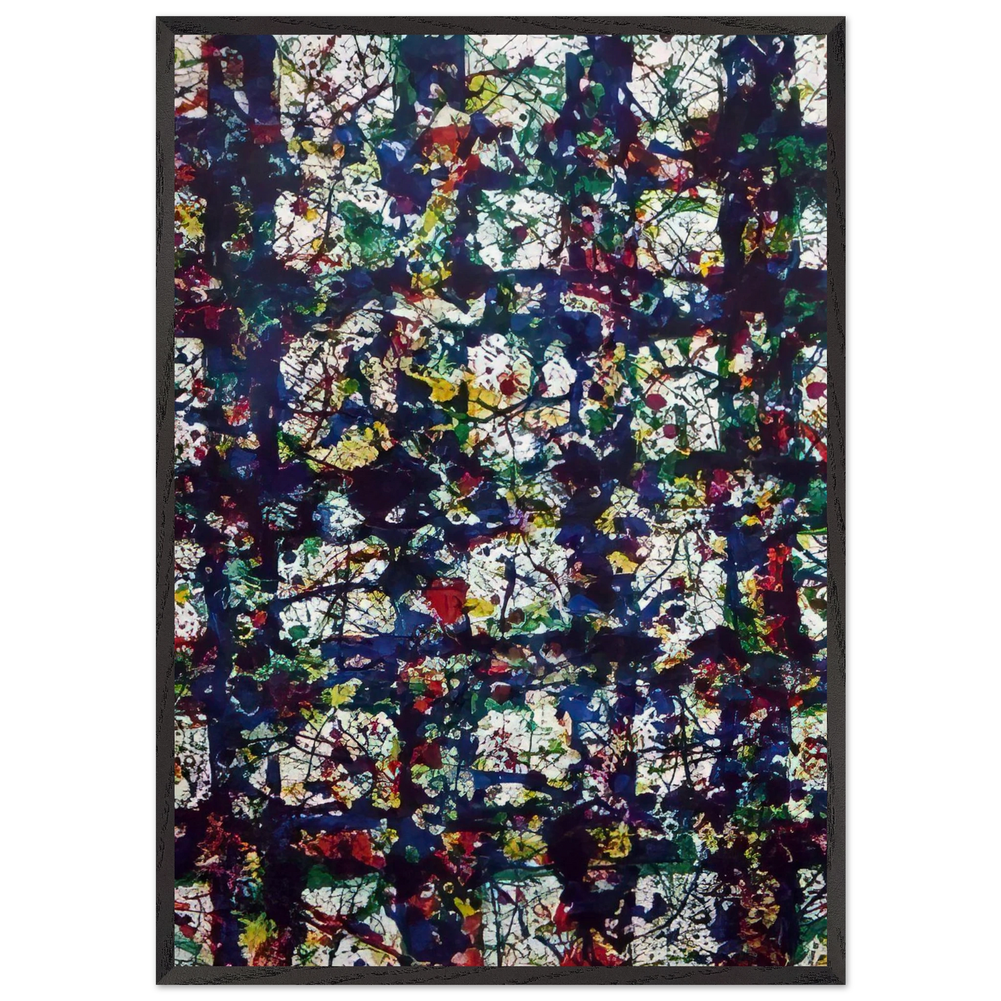 Untitled SF 236 - Sam Francis 70x100 cm / 28x40 inches Framed Art Print – Black Wooden Frame