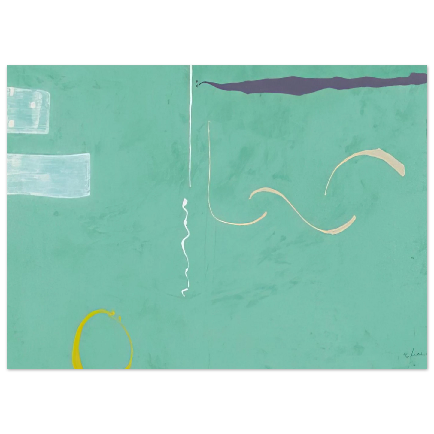 Helen Frankenthaler - Tahiti - 1989 Wall art - 50x70 cm / 20x28 inches - Premium Wooden Framed Poster With Fine Art Paper - Wood frame