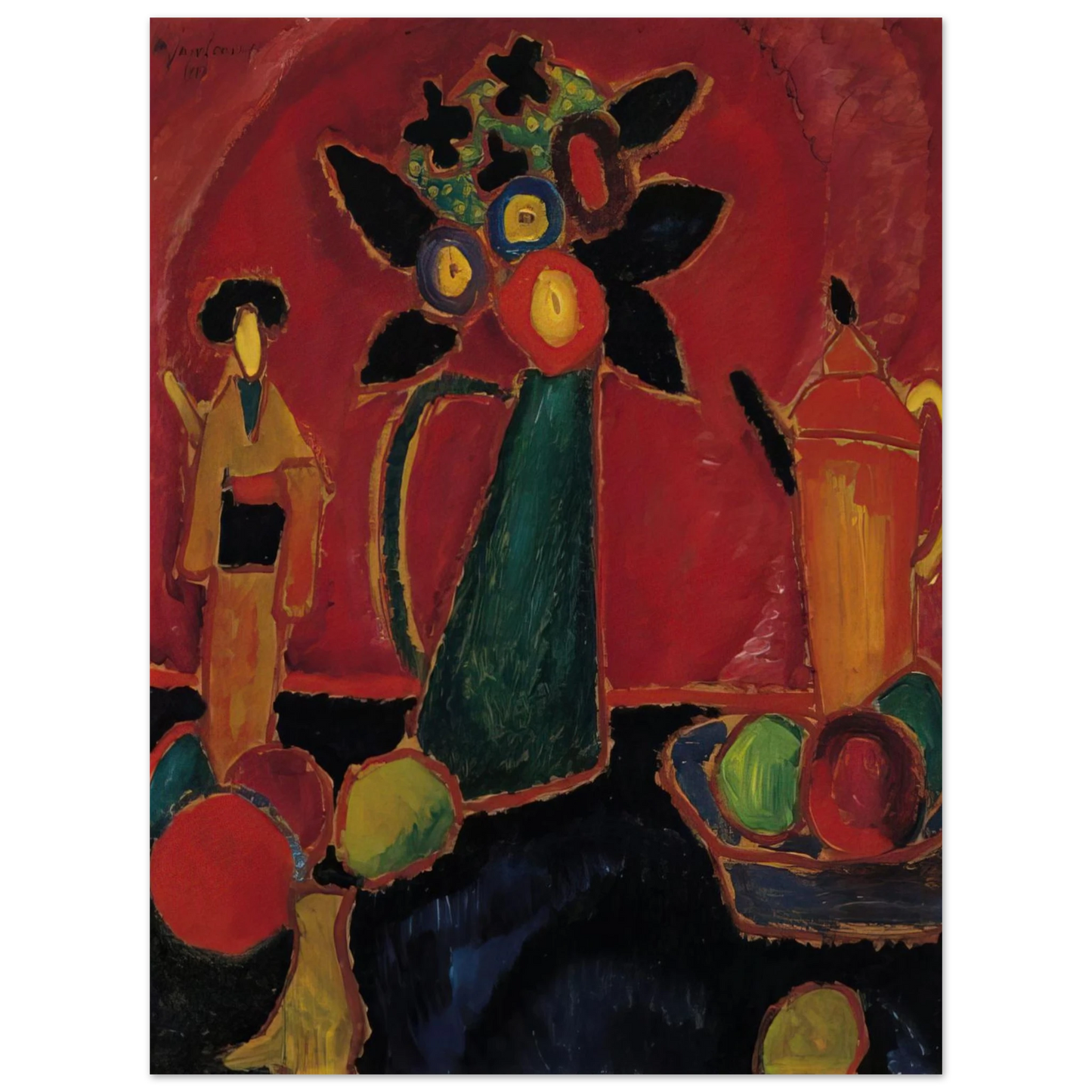 Alexej von Jawlensky - JAPANESE FLOWER 1913 Fine Art Poster - Default Title