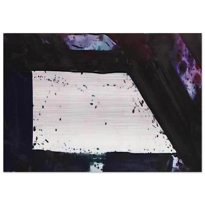 Untitled Purple Edge - Sam Francis Brushed Aluminum Print - 70x100 cm / 28x40 inches | Sam Francis Aluminum Print | Sam Francis Prints