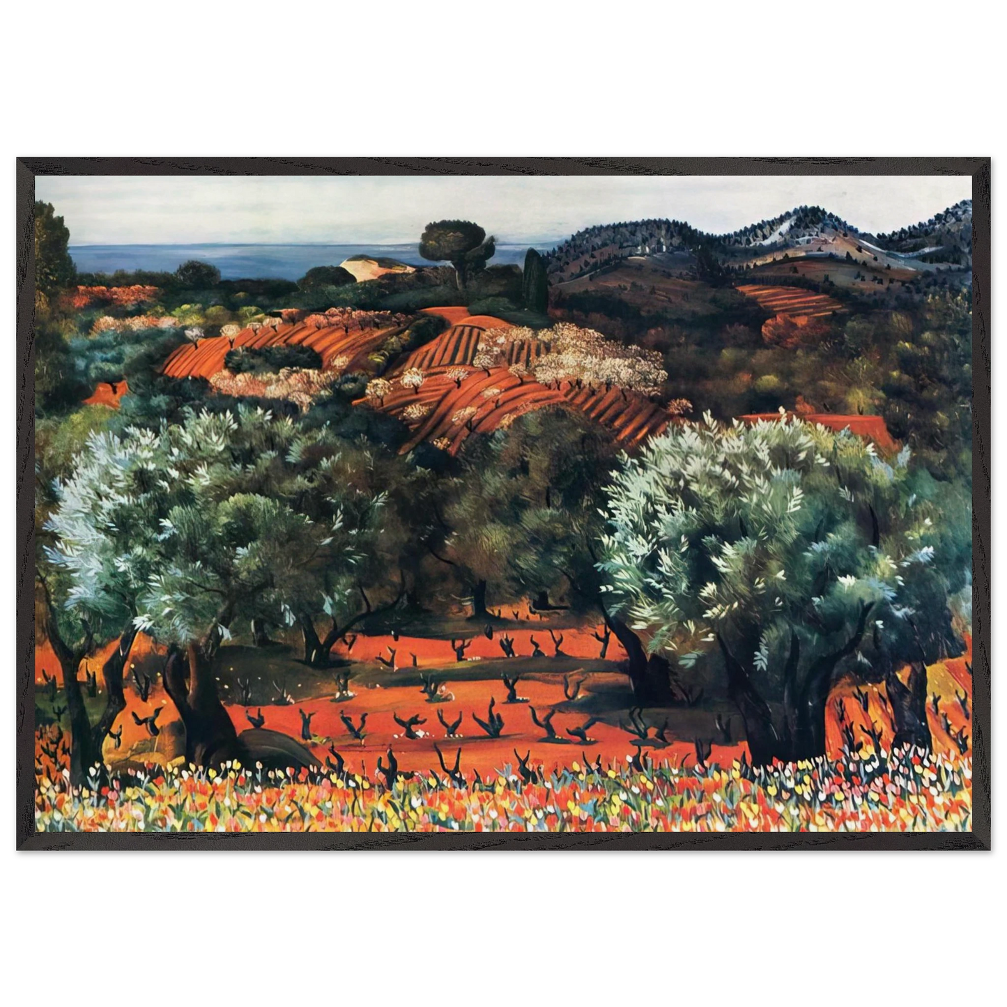 NOT IDENTIFIED 15 - Moise Kisling Framed Art Print – Black Wooden Frame - Default Title - -Framed Art Print