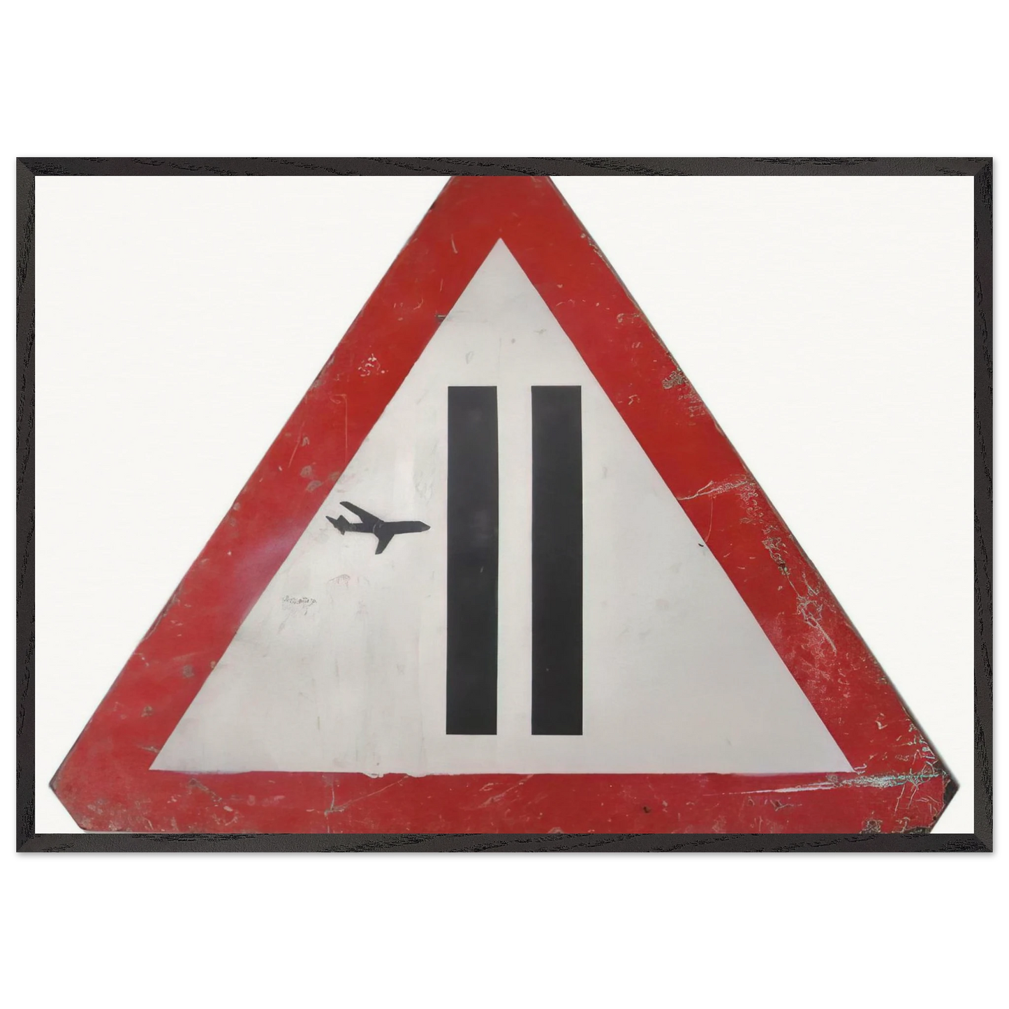 WARNING SIGN 2006 - Banksy Framed Art Print – Black Wooden Frame - Default Title - -Framed Art Print