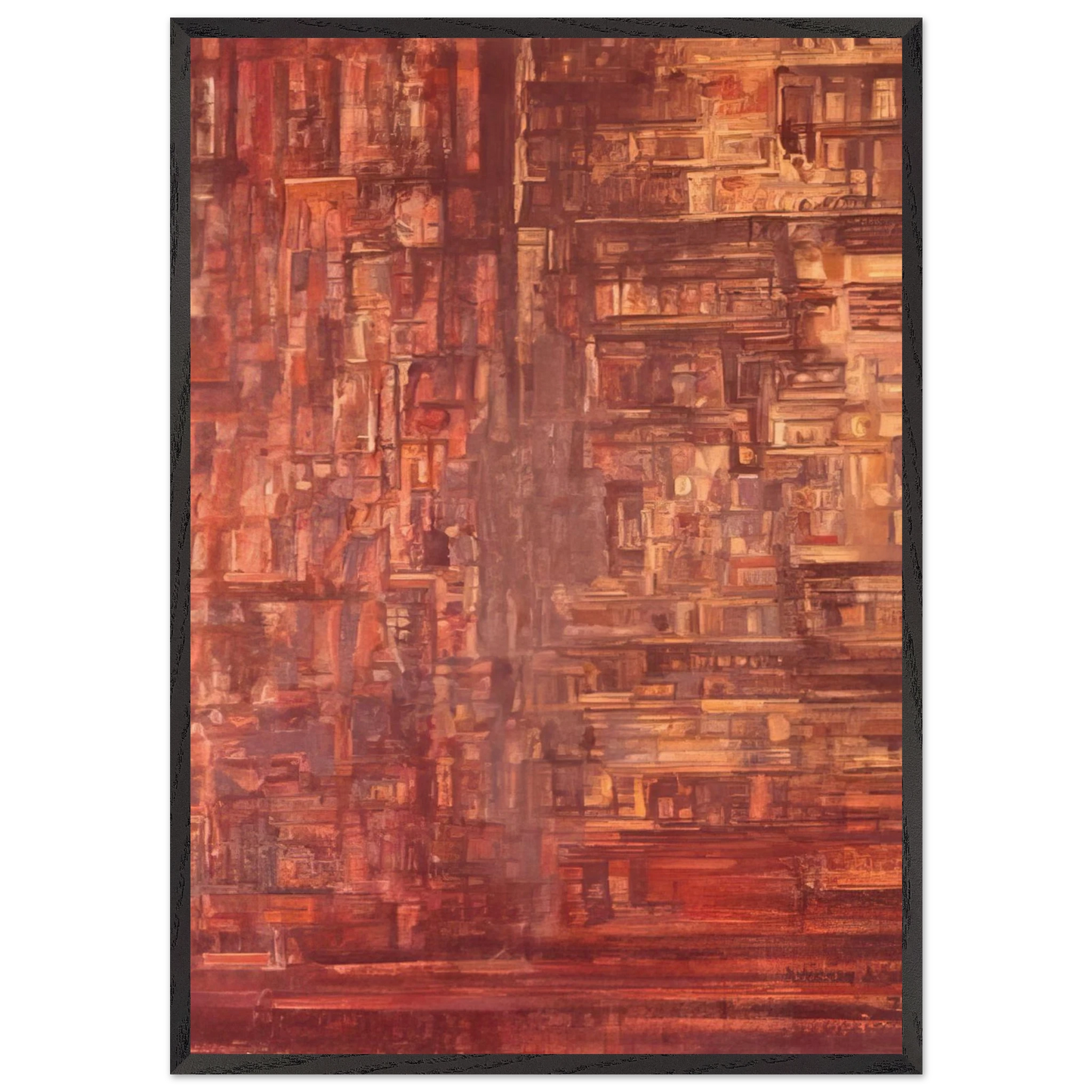 Untitled - 1978 N8 - Maria Helena Vieira da Silva Framed Art Print – Black Wooden Frame - Default Title - -Framed Art Print