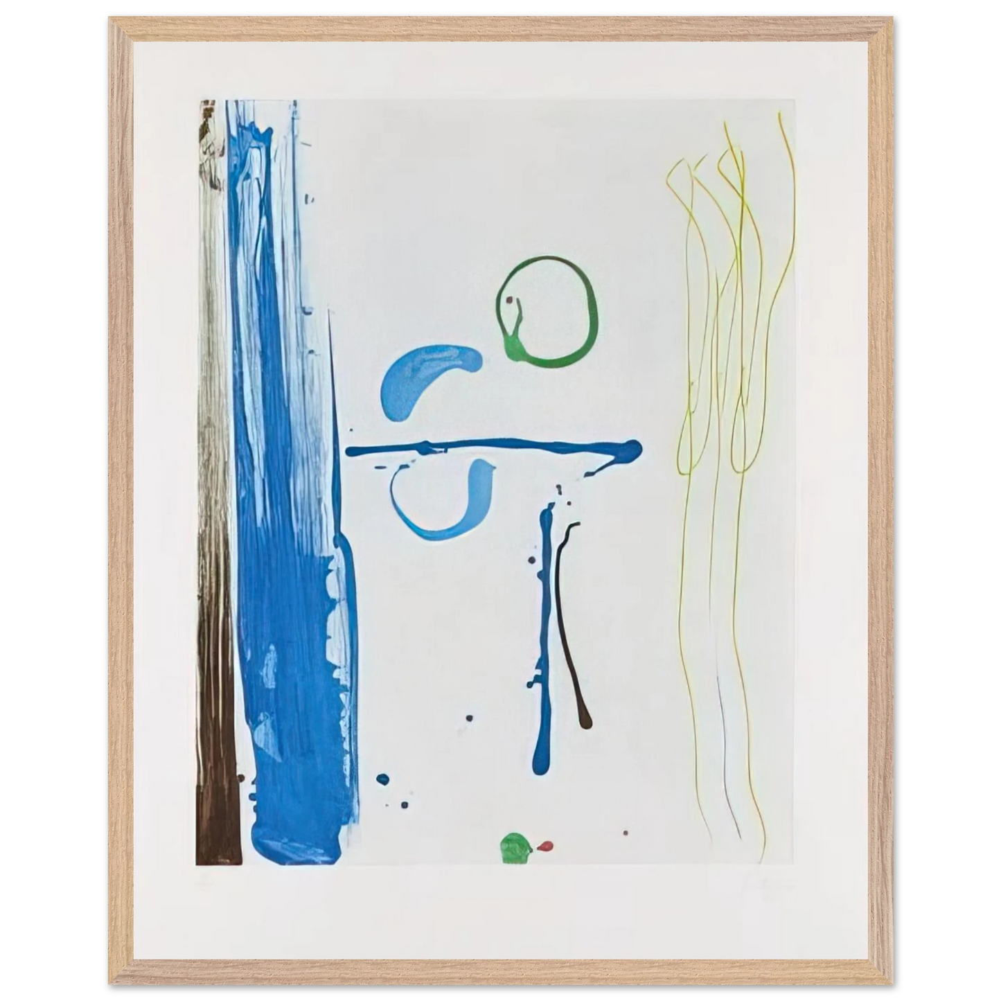 Helen Frankenthaler - Sunshine After Rain - 1987 Wall art - 70x100 cm / 28x40 inches - Premium Wooden Framed Poster With Fine Art Paper - White frame