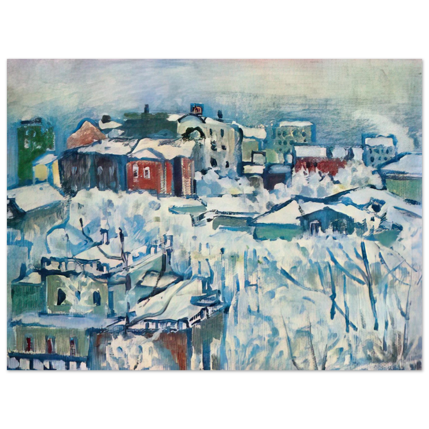 Wassily Kandinsky - MOSCOW SMOLENSKY BOULEVARD STUDY 1916 Fine Art Poster - Default Title