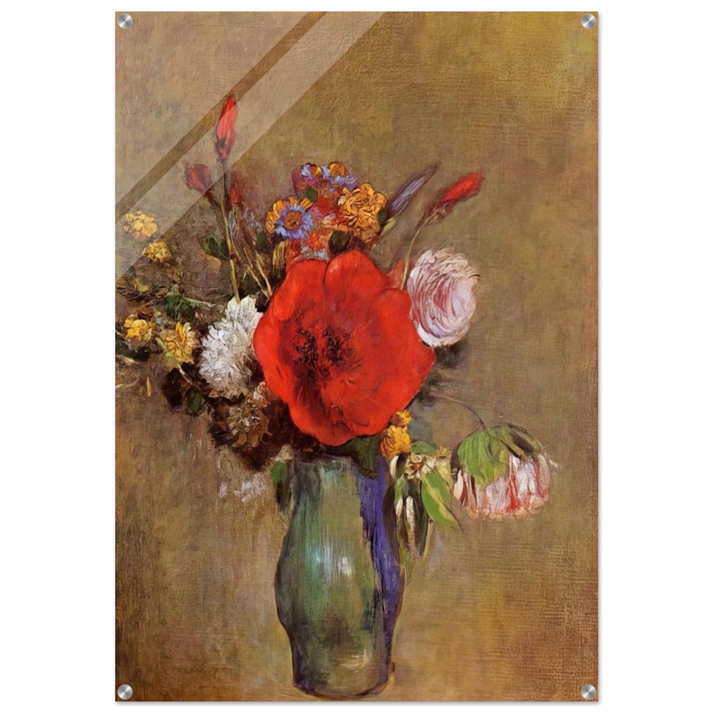 VASE OF FLOWERS 11 - Odilon Redon Acrylic Print - 70x100 cm / 28x40″ inches