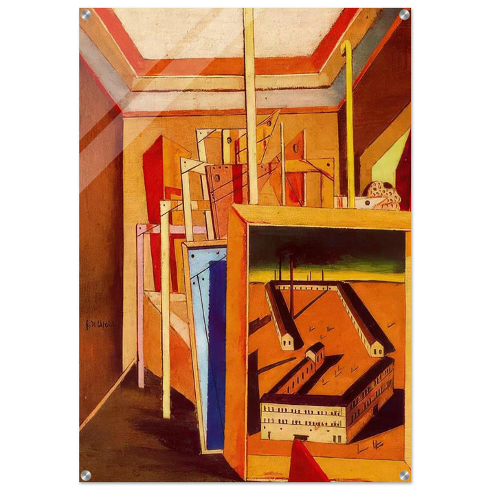 METAPHYSICAL INTERIOR OF STUDIO 1948 - Giorgio de Chirico Acrylic Print - 70x100 cm / 28x40″ inches