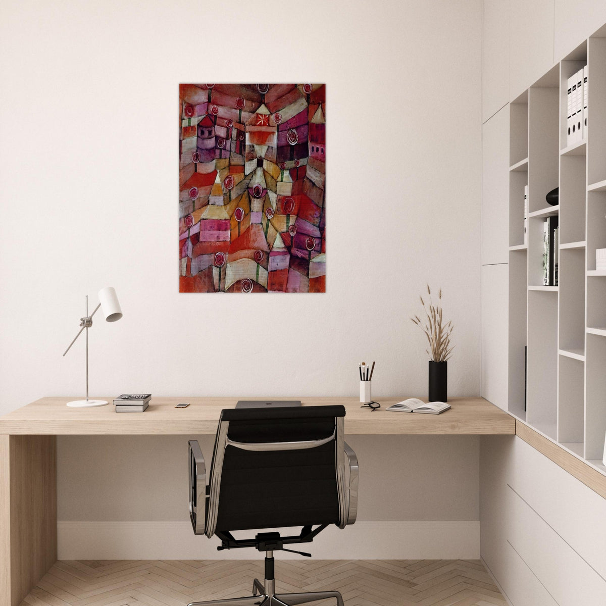 ROSE GARDEN 1920 - Paul Klee Brushed Aluminum Print - 70x100 cm / 28x40 inches | Paul Klee Aluminum Print | Paul Klee Prints