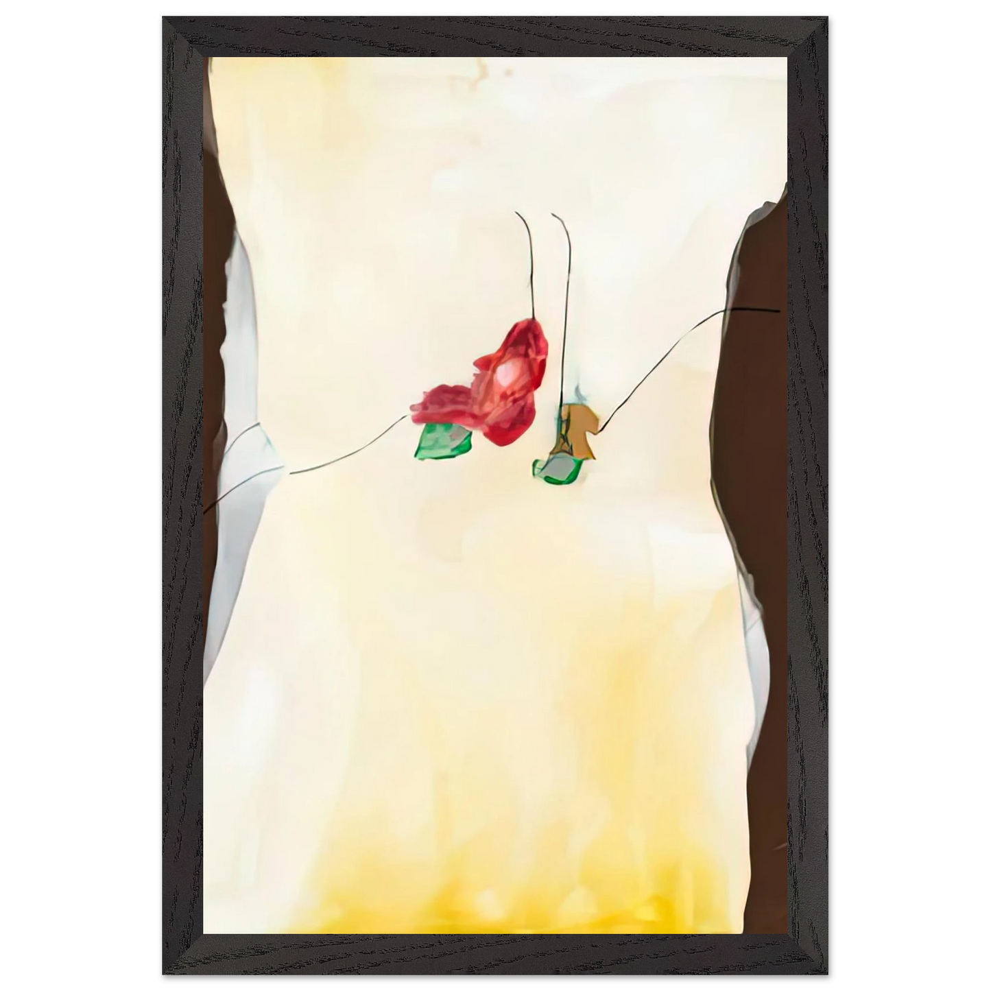 Helen Frankenthaler - Chill Factor, 1973- Wall Art - 21x29.7 cm / 8x12" - Premium Wooden Framed Poster With Fine Art Paper - Black frame