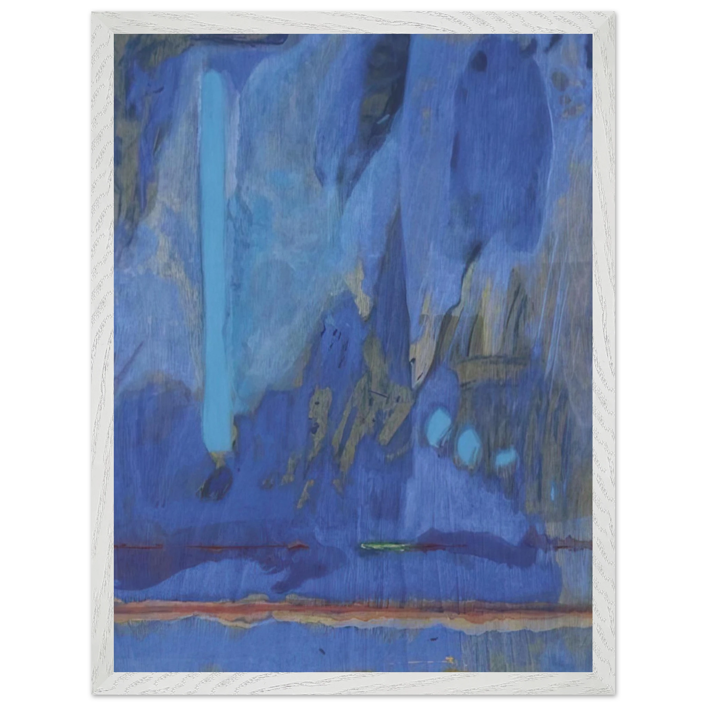Helen Frankenthaler - Tales of Genji III - 1998 Wall art - 60x80 cm / 24x32 inches - Premium Wooden Framed Poster With Fine Art Paper - White frame