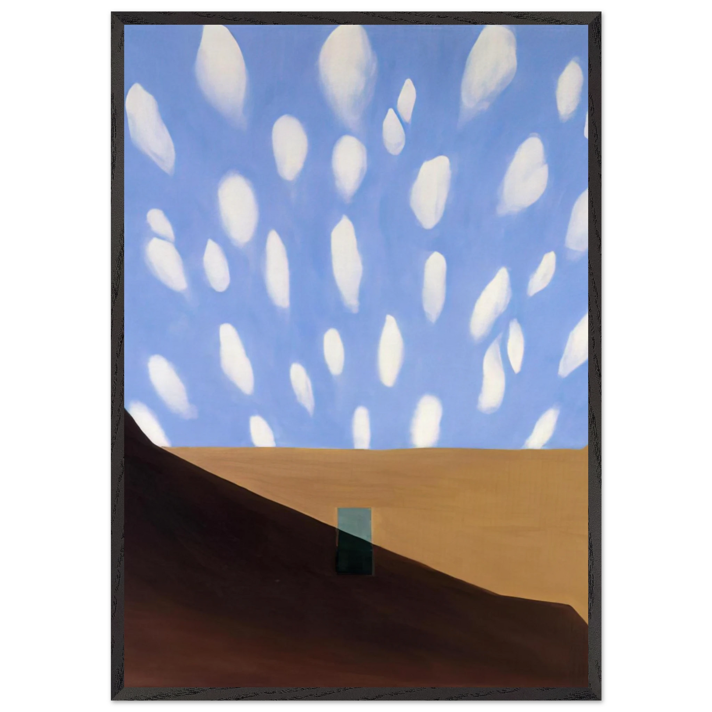In the Patio VIII - Georgia OKeeffe 70x100 cm / 28x40 inches Framed Art Print – Black Wooden Frame