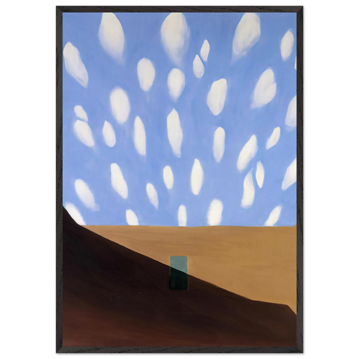 In the Patio VIII - Georgia OKeeffe 70x100 cm / 28x40 inches Framed Art Print – Black Wooden Frame
