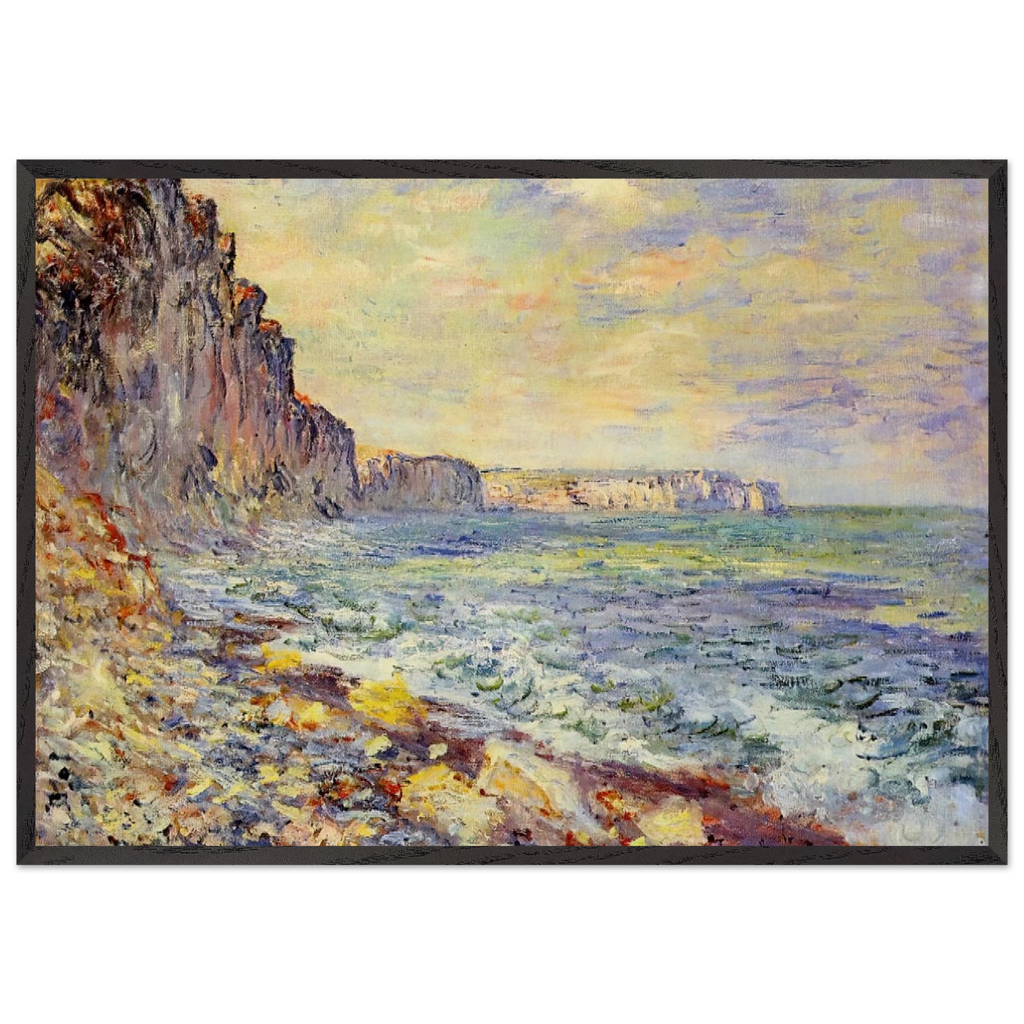 Morning by the Sea - claude monet Framed Art Print – Black Wooden Frame - Default Title - -Framed Art Print