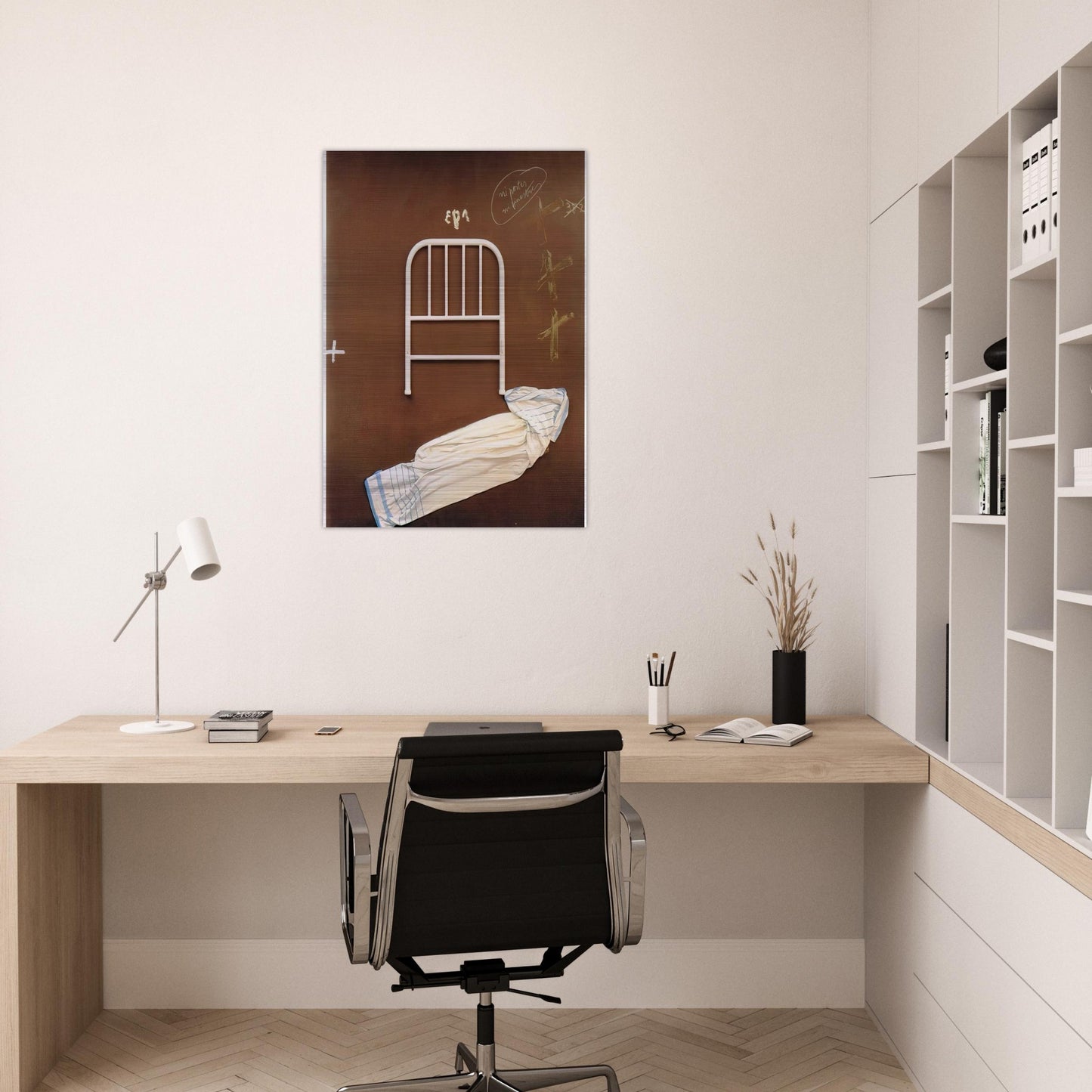 NO DOORS OR WINDOWS 1993 - Antoni Tapies Brushed Aluminum Print - 70x100 cm / 28x40 inches | Antoni Tapies Aluminum Print | Antoni Tapies Prints