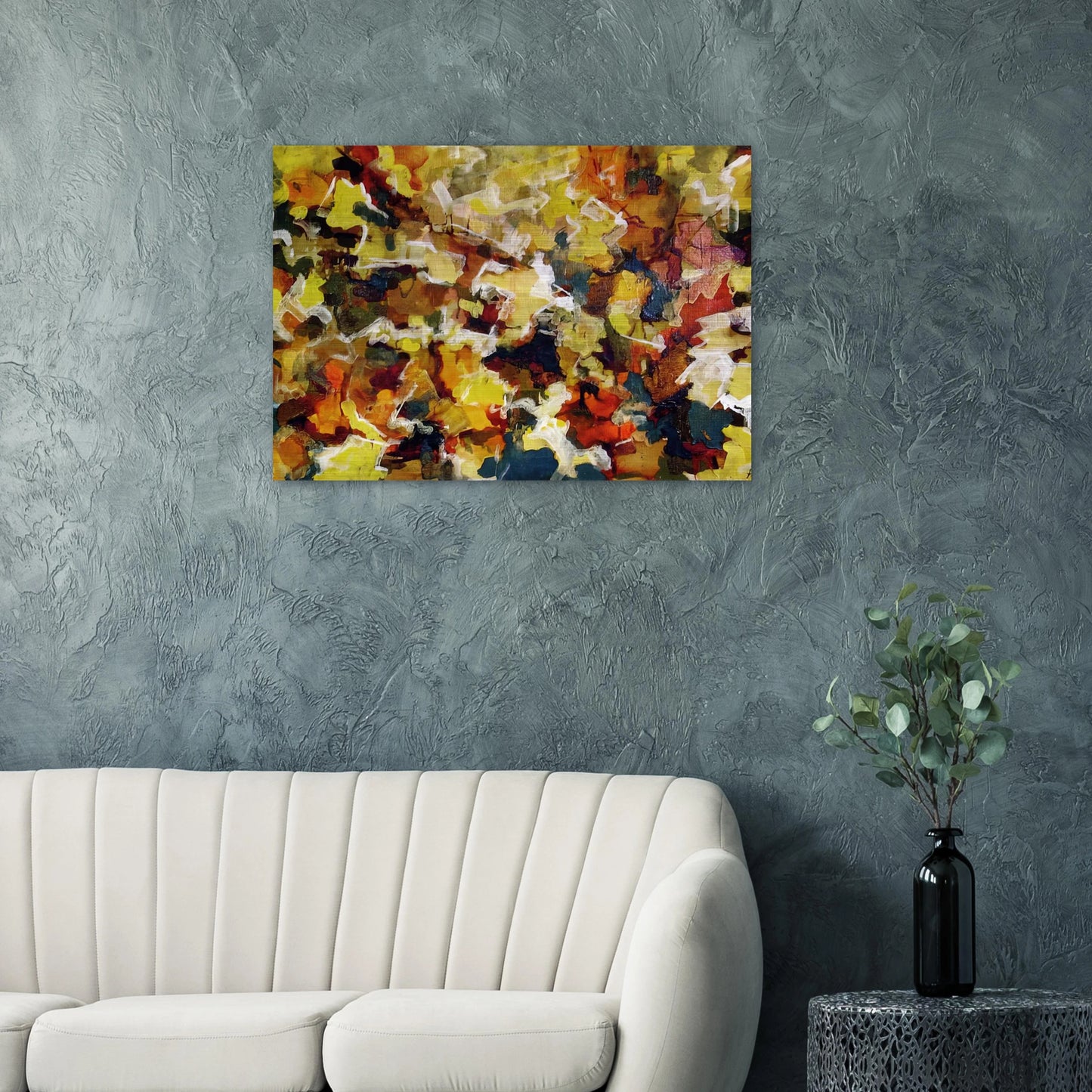 ABSTRACT EXPRESSIONIST AUTUMN SKY 1953 - Audrey Flack Brushed Aluminum Print - 70x100 cm / 28x40 inches | Audrey Flack Aluminum Print | Audrey Flack Prints