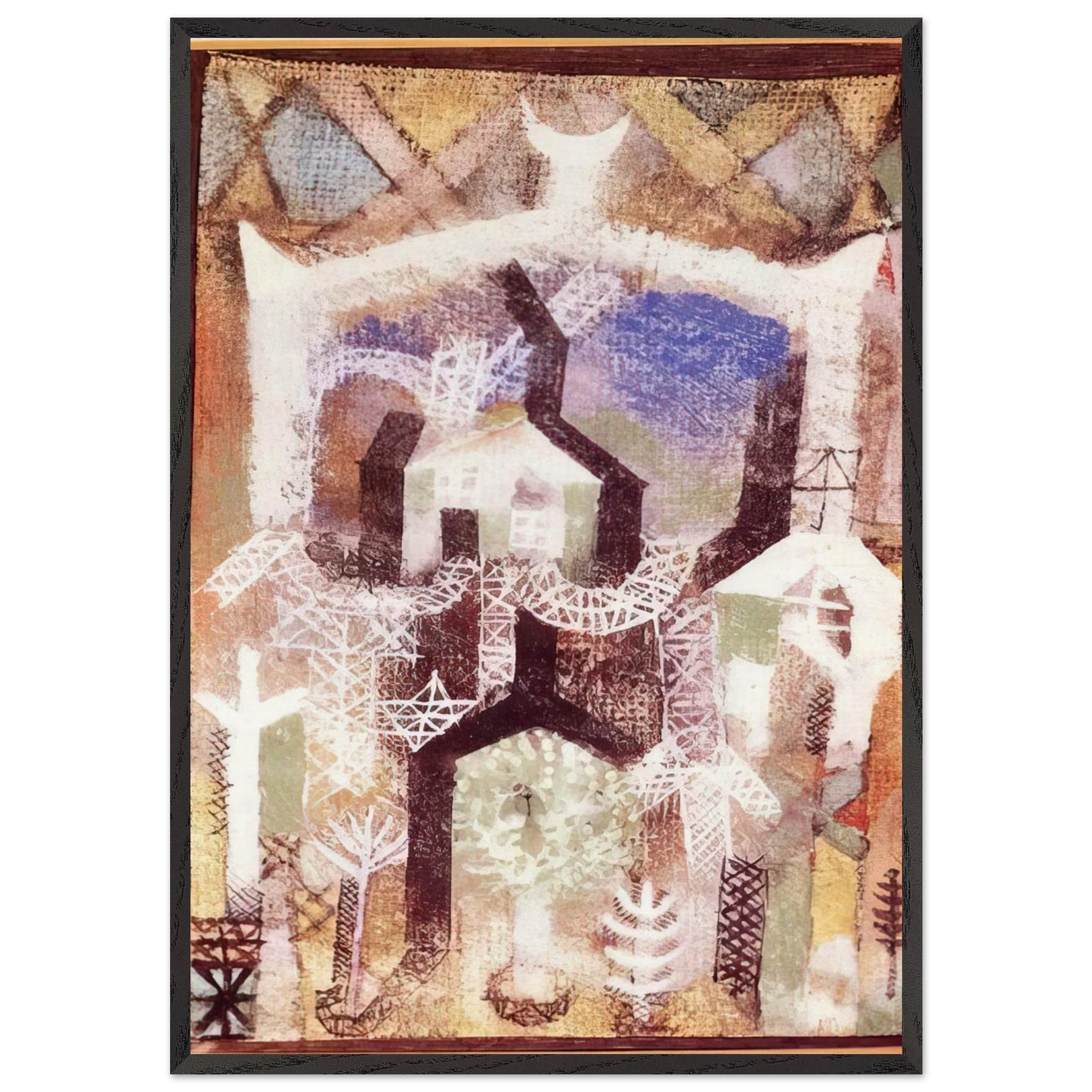 SUMMER HOUSES 1919 - Paul Klee Framed Art Print – Black Wooden Frame - Default Title - -Framed Art Print