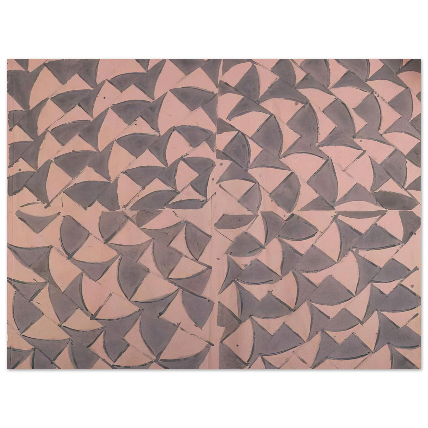 Carla Accardi - Rosa grigio grande - 1973 Fine Art Poster - Default Title