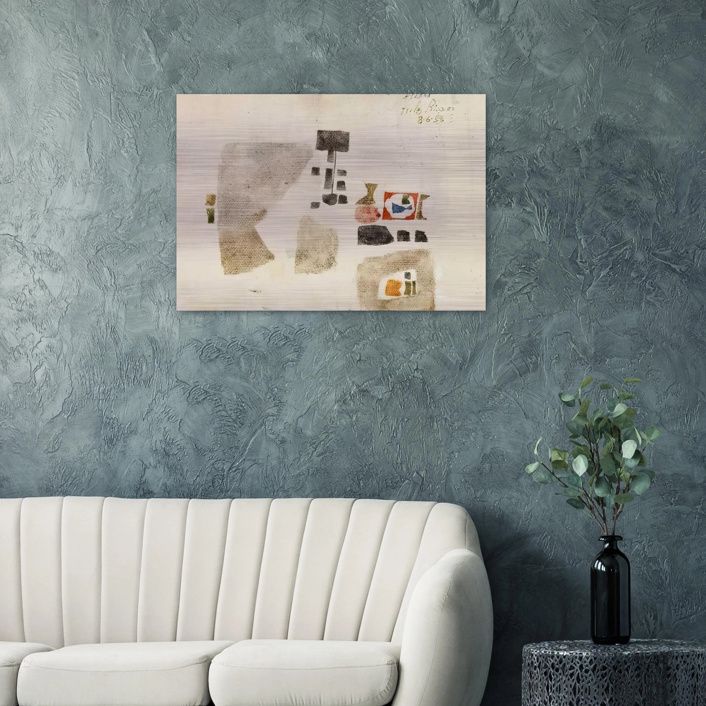Komposition - 1956 - Julius Bissier Brushed Aluminum Print - 70x100 cm / 28x40 inches | Julius Bissier Aluminum Print | Julius Bissier Prints