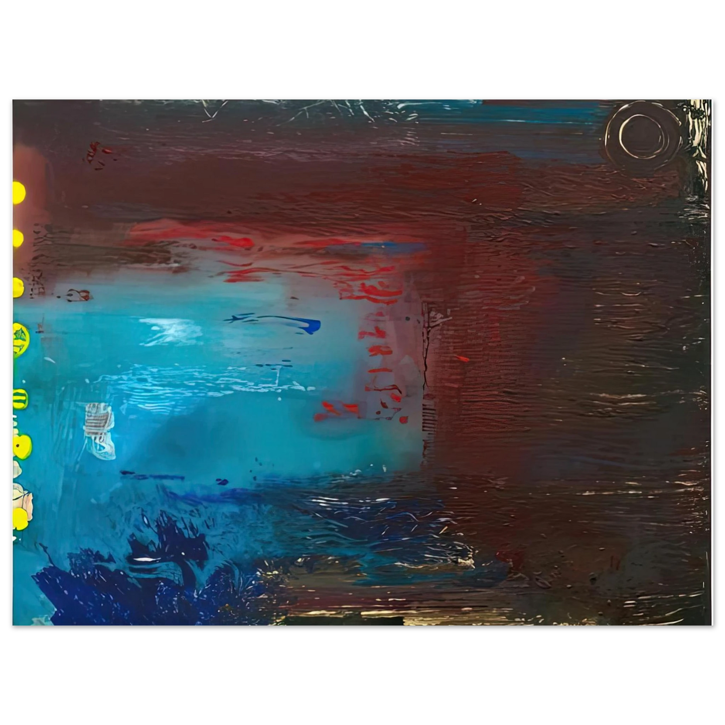 Helen Frankenthaler - Borrowed Dream, 1992- Wall Art - 60x80 cm / 24x32 inches - Premium Wooden Framed Poster With Fine Art Paper - White frame