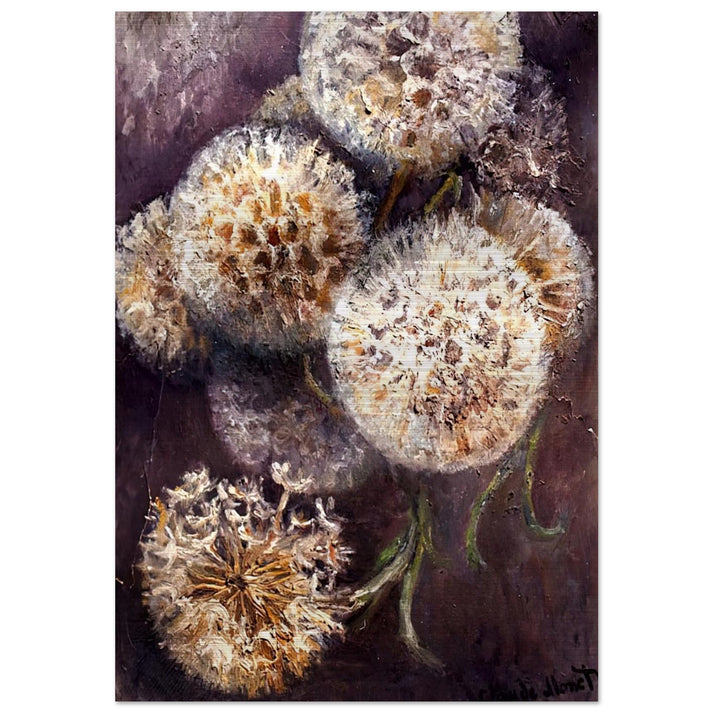 Dandelions - claude monet Brushed Aluminum Print - 70x100 cm / 28x40 inches | claude monet Aluminum Print | claude monet Prints